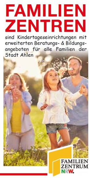 Foto: Titelseite des Flyers "Familienzentren"