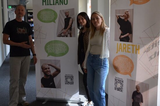 Foto: Theo Heming (BZ Schuhfabrik), Oxana Peters (Stadt Ahlen, VHS), Lara Holz (AWO)