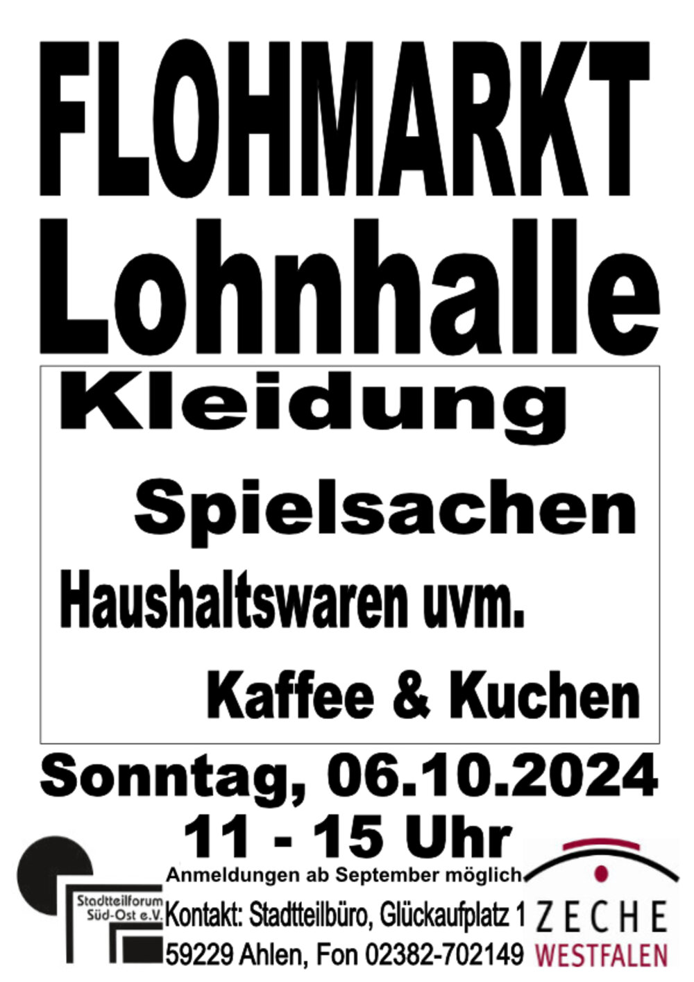 Foto: Plakat Flohmarkt