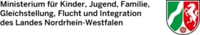 Logo: Ministerium für Kinder, Jugend, Familie, Gleichstellung, Flucht und Integration des Landes NRW