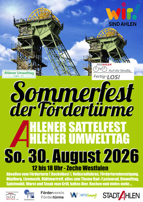 Foto: Plakat für das Sommerfest der Fördertürme