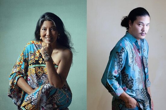 Foto: Collage mit einem Mann in Jeansjacke und einer Frau